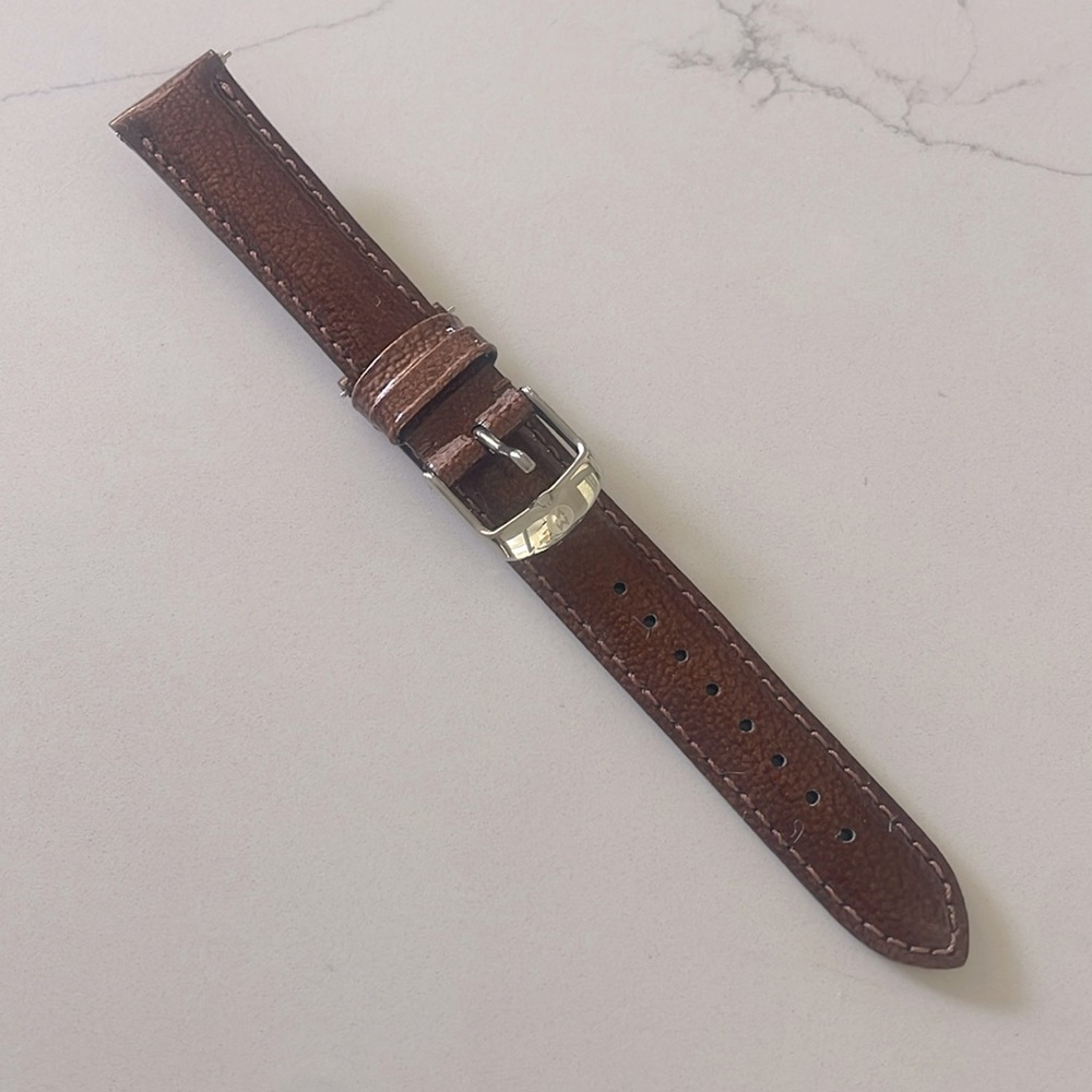 Michele Watch band, brown leather size 18